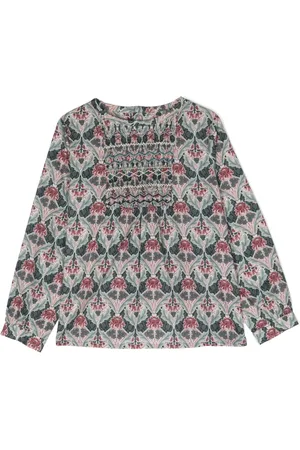 BONPOINT Baroque-print cotton blouse