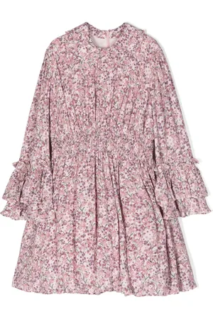 Simonetta Floral-print flared dress