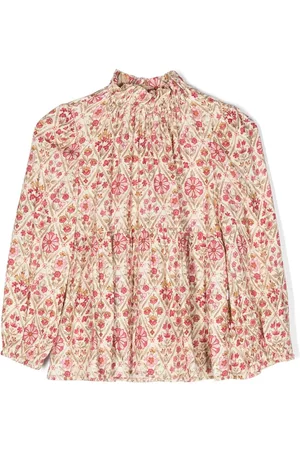 Il gufo Floral-print frilled blouse