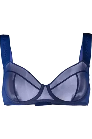 Zhilyova Unnamed 9 logo-print tulle bra