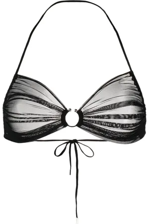 Zhilyova Icon gathered-tulle halterneck bra