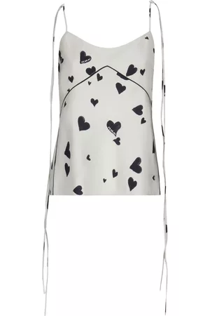 Marni Bunch of Hearts silk camisole top