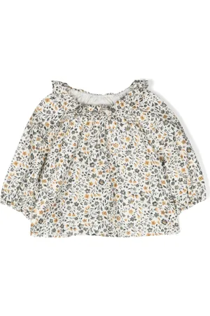 TEDDY & MINOU Floral-print cotton blouse