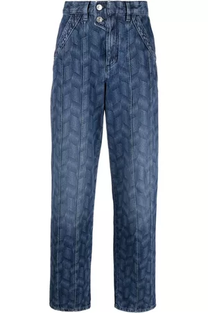 Marant Etoile Sulanoa-print straight-leg jeans