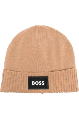 HUGO BOSS Embroidered-logo beanie hat