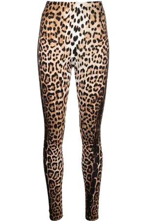 Roberto Cavalli Leopard-print high-waisted leggings