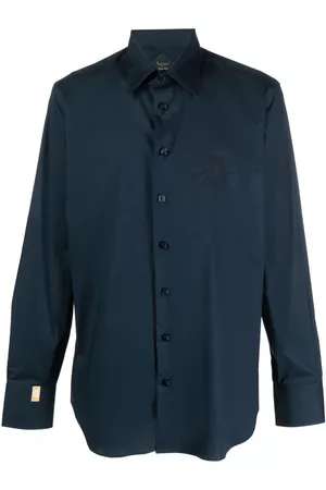 BILLIONAIRE Slim-cut logo-embroidered shirt
