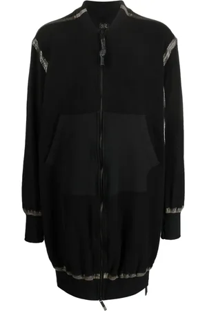 ISAAC SELLAM EXPERIENCE Seam-detailing zip-up midi coat