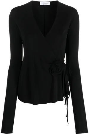 BLUMARINE Long-sleeved wrap shirt