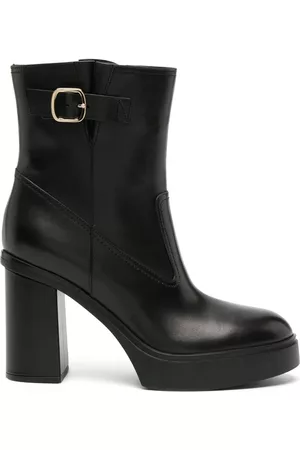 santoni Buckle-detail 11mm leather boots