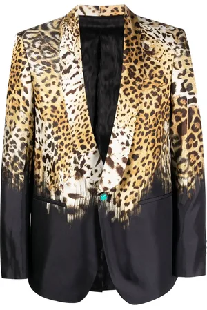 Roberto Cavalli Leopard-print silk blazer