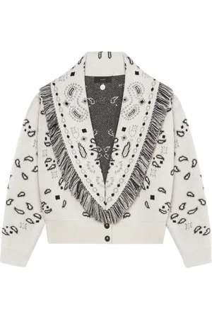 Alanui Bandana Jacquard cropped cardigan