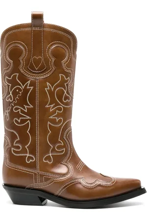 Ganni 50mm mid-calf western boots
