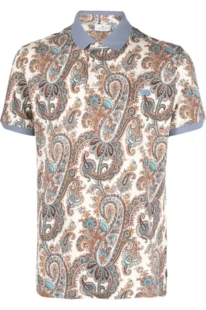 Etro Paisley-print cotton polo shirt