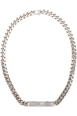 Maison Margiela Numbers-motif engraved chain necklace