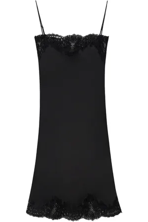 Stella McCartney Guipere lace-trim satin midi dress