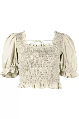 tout a coup Cropped smock blouse