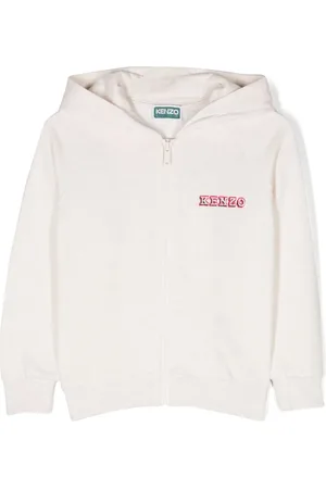 Kenzo Logo-print zipped cotton cardigan