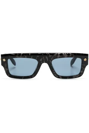 Alexander McQueen Marble-pattern square-frame sunglasses