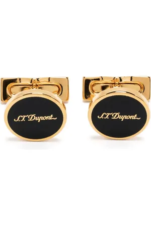S.T. Dupont Engraved-logo cufflinks