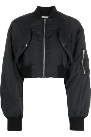 Serafini Cropped padded bomber jacket