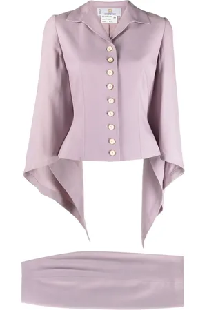 Givenchy 1990-2000 draped skirt suit