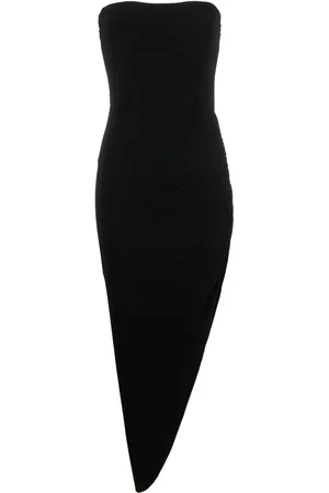 Norma Kamali Strapless asymmetric bodycon dress