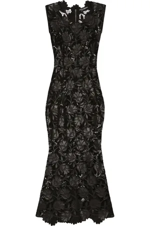 Dolce & Gabbana Floral-lace midi dress