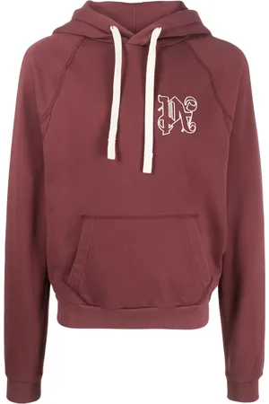 Palm Angels Monogram-embroidered cotton hoodie
