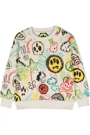 BARROW Illustration-print cotton sweatshirt
