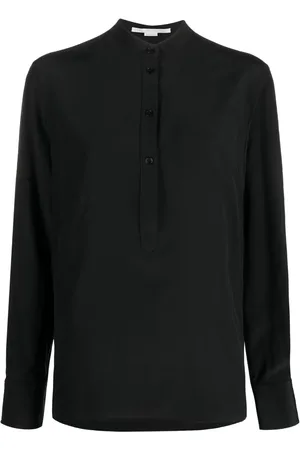 Stella McCartney Band-collar silk blouse