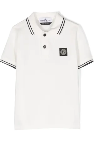 Stone Island Compass-motif cotton polo shirt