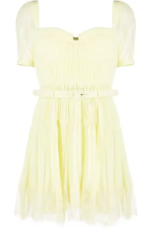 Self-Portrait Chiffon lace-detail minidress