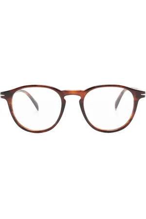 DB EYEWEAR BY DAVID BECKHAM Tortoiseshell-effect round-frame glasses