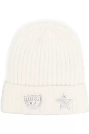 Chiara Ferragni Patch-detail ribbed-knit beanie