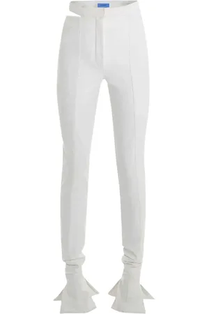 MUGLER Bonded cut-out flared trousers