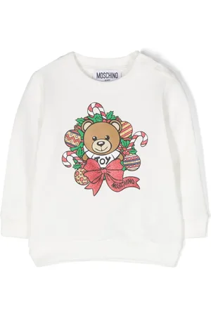 Moschino Teddy Bear-motif glitter-detail sweatshirt