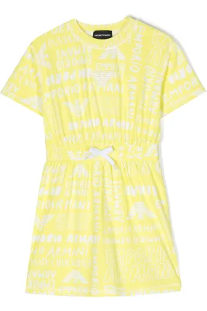 Emporio Armani Logo-print drawstring-waistband dress