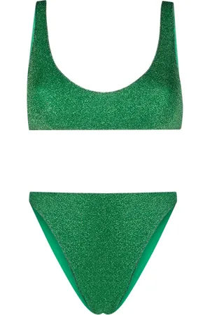 Oseree Metallic-threading bikini set