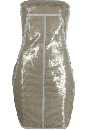 Rick Owens Sequin-embellished bandeau dress