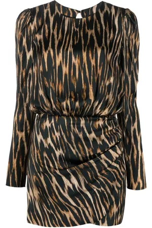 John Richmond Leopard-print gathered minidress