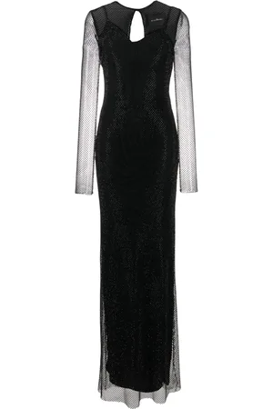 John Richmond Chini mesh-panelled maxi dress