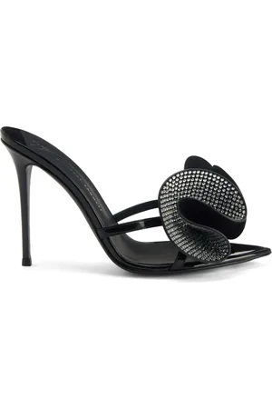Giuseppe Zanotti Crystal-embellished appliqué-detail mules