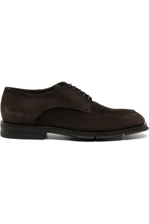 santoni Almond-toe suede shoes