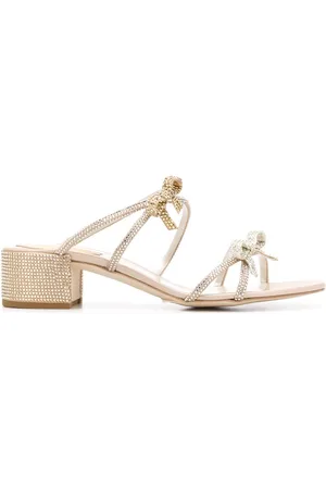 RENE CAOVILLA Embellished straps mules