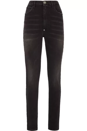 Philipp Plein High-rise skinny faded jeans
