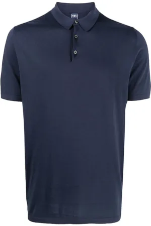 FEDELI Short-sleeved cotton polo shirt