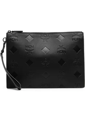 MCM Aren monogram leather clutch bag