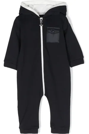 Moncler Logo-patch zipped hoodie romper
