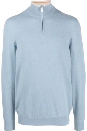 FEDELI Favonio quarter-zip cashmere jumper